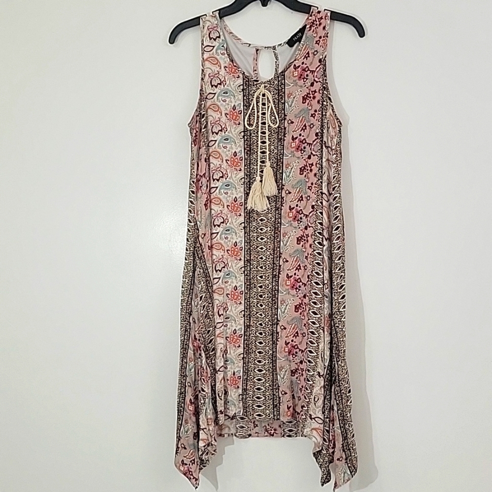 NAIF Boho Paisley Print Sleeveless Mini Dress in Soft Lightweight Fabric - Picture 1 of 8